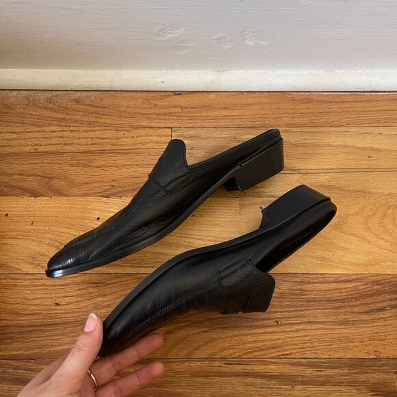 Modern Vice Leather Pointed Toe Mules In Black Size 37.5 - Picture 3 of 6